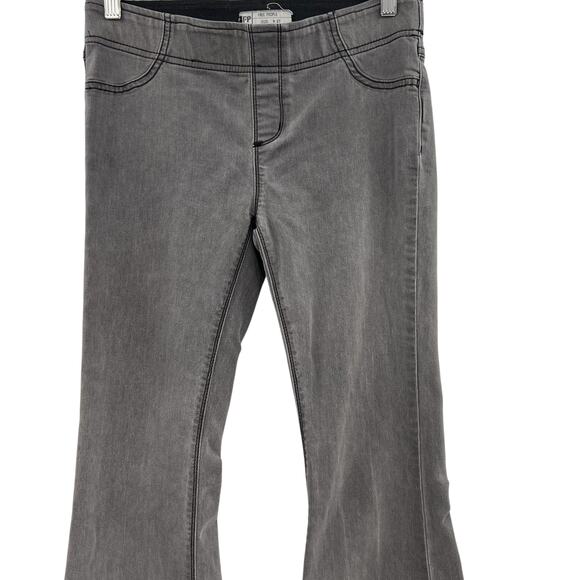 Free People Pull-On Flared Bell Bottom Jeans Denim Gray Size 27 - Picture 3 of 10